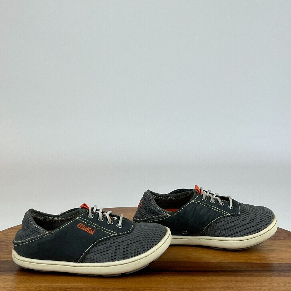Little Kids Olukai Nohea Moku Gray Mesh Slip‎ On Loafers Shoes Sneakers Size 9 C